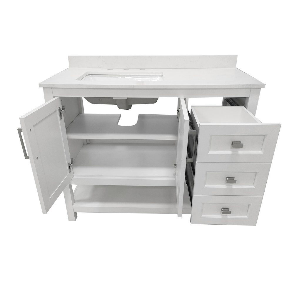 42 Inch Contemporary Bathroom Vanity with Storage Drawers and Sink Combo. Picture 9
