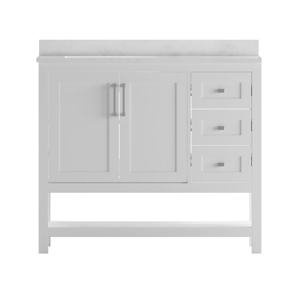 42 Inch Contemporary Bathroom Vanity with Storage Drawers and Sink Combo. Picture 11