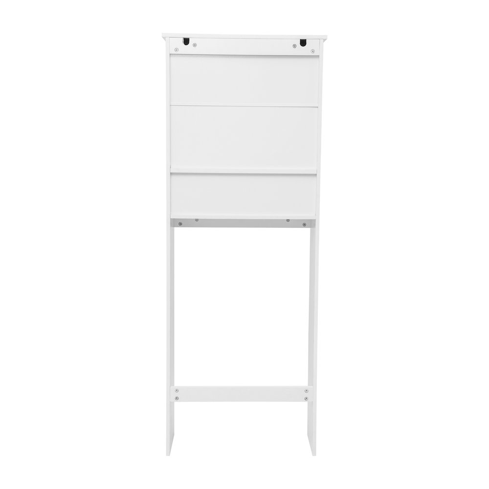 Modern Over the Toilet Bathroom Storage Cabinet Organizer, White. Picture 8
