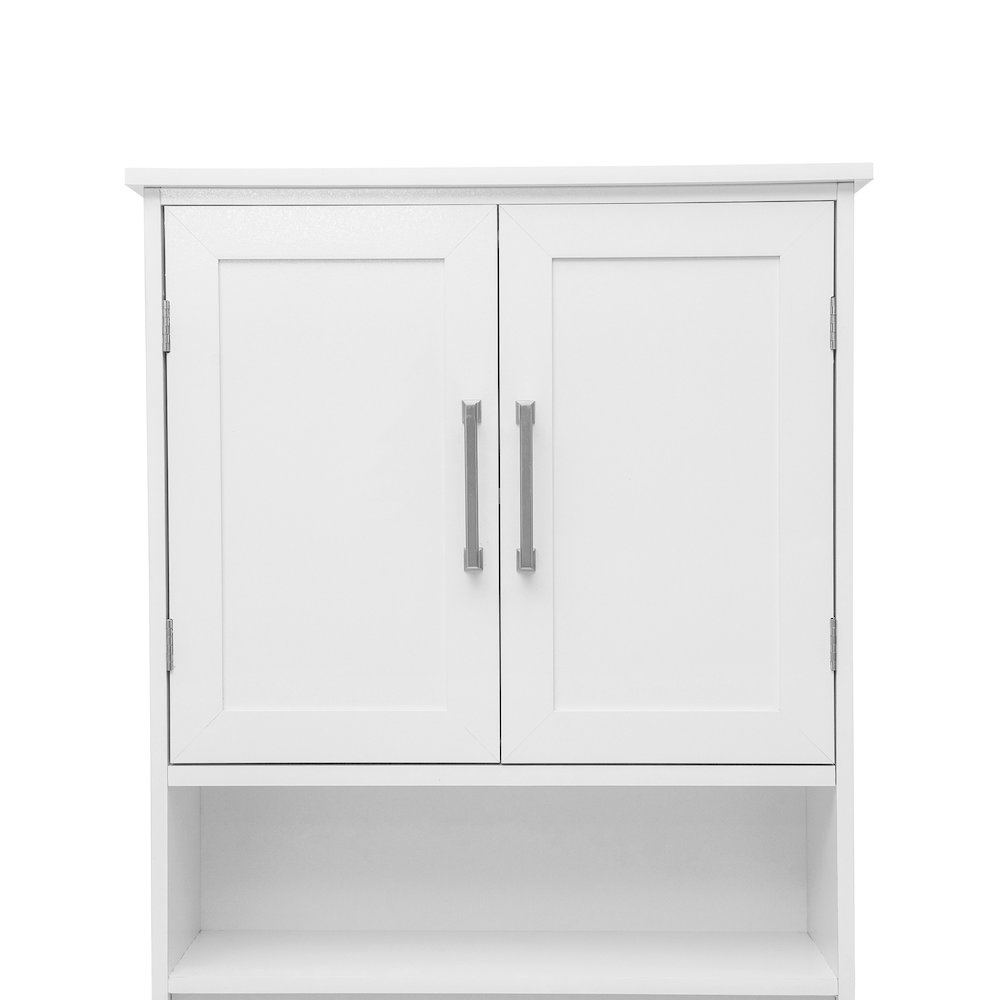 Modern Over the Toilet Bathroom Storage Cabinet Organizer, White. Picture 9