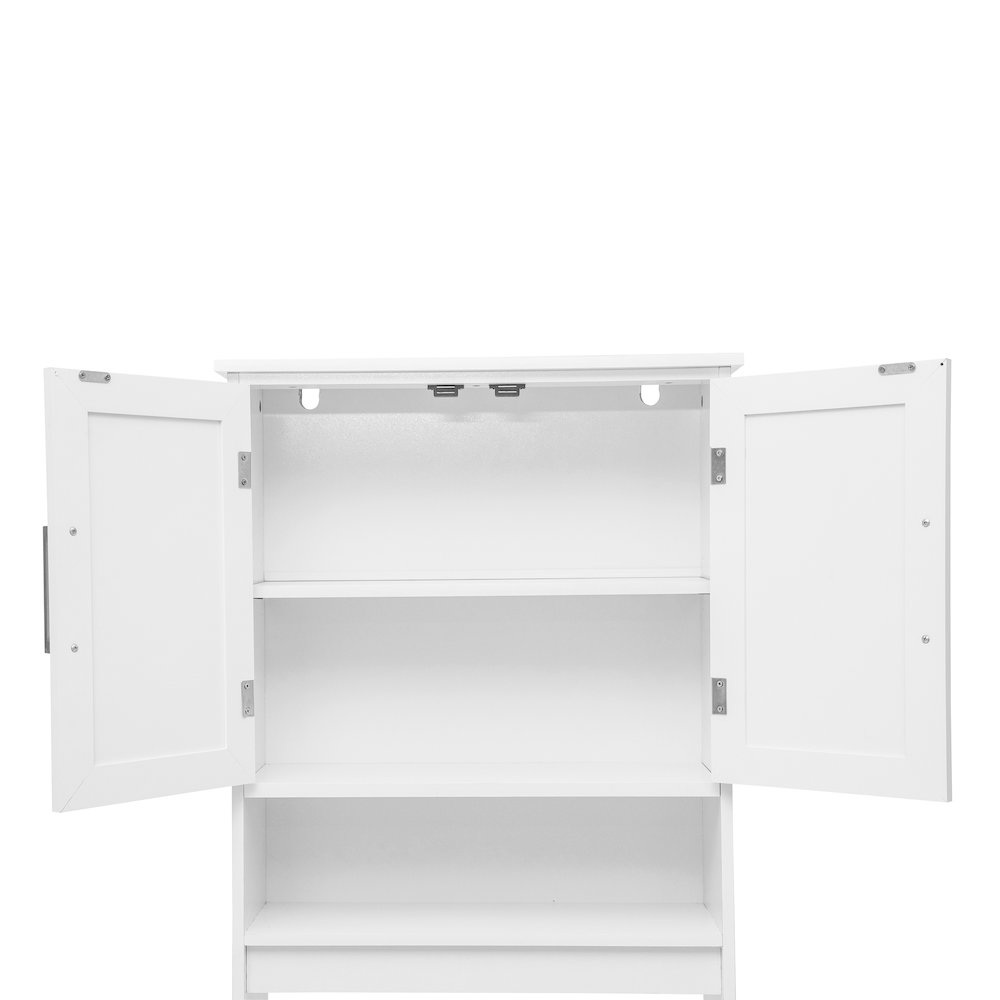 Modern Over the Toilet Bathroom Storage Cabinet Organizer, White. Picture 12