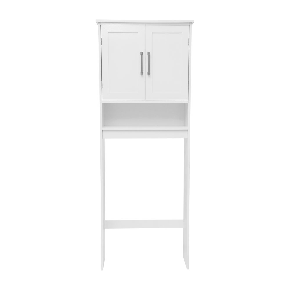 Modern Over the Toilet Bathroom Storage Cabinet Organizer, White. Picture 11