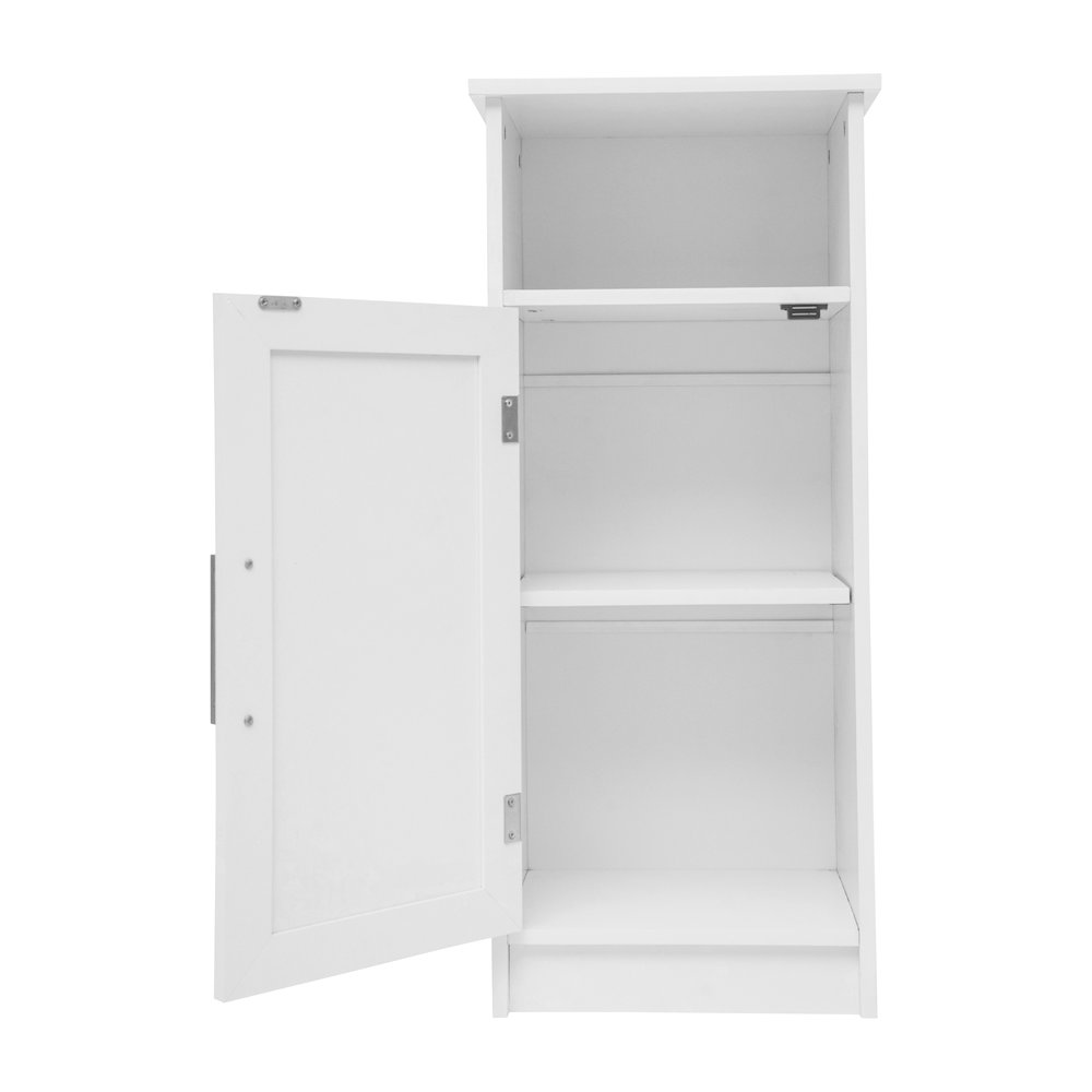 Modern Freestanding Bathroom Storage Cabinet Organizer, White. Picture 8