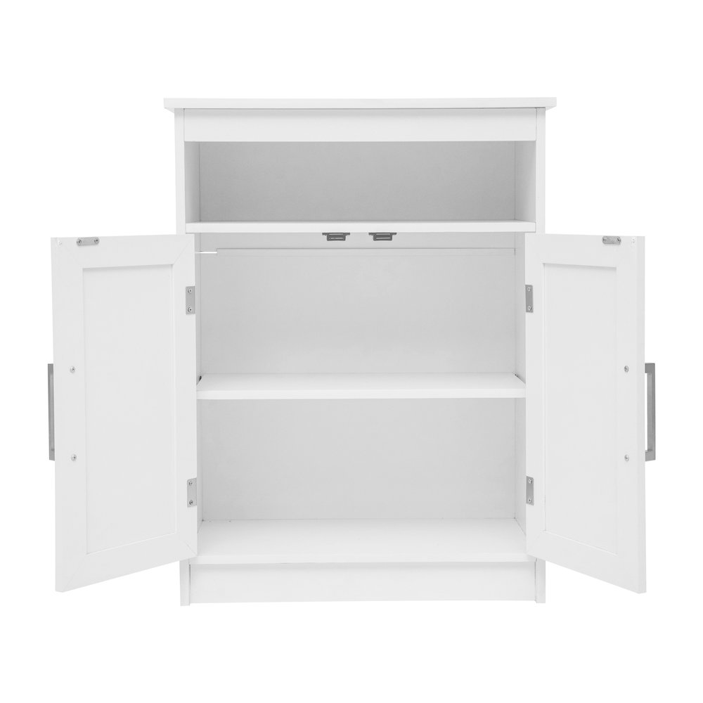 Modern Bathroom Storage Cabinet Organizer, White. Picture 8