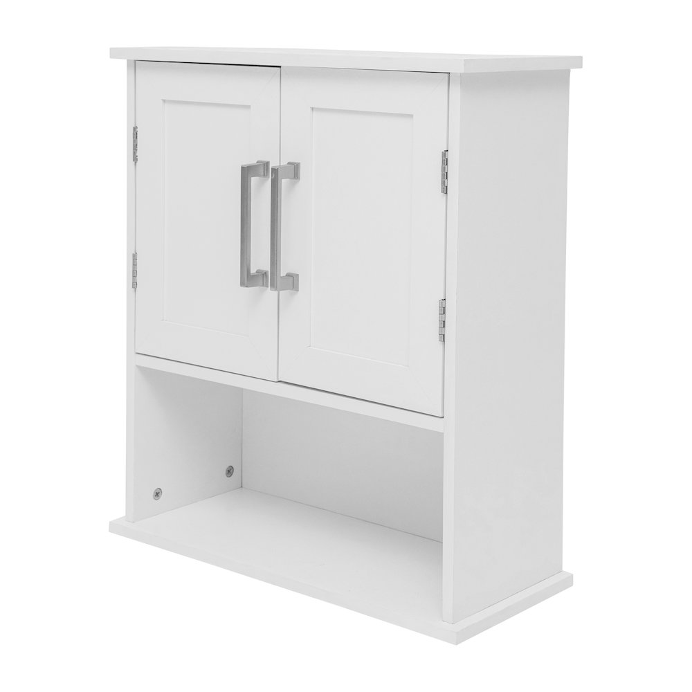 Modern Wall Mounted Bathroom Medicine Cabinet, White. Picture 1