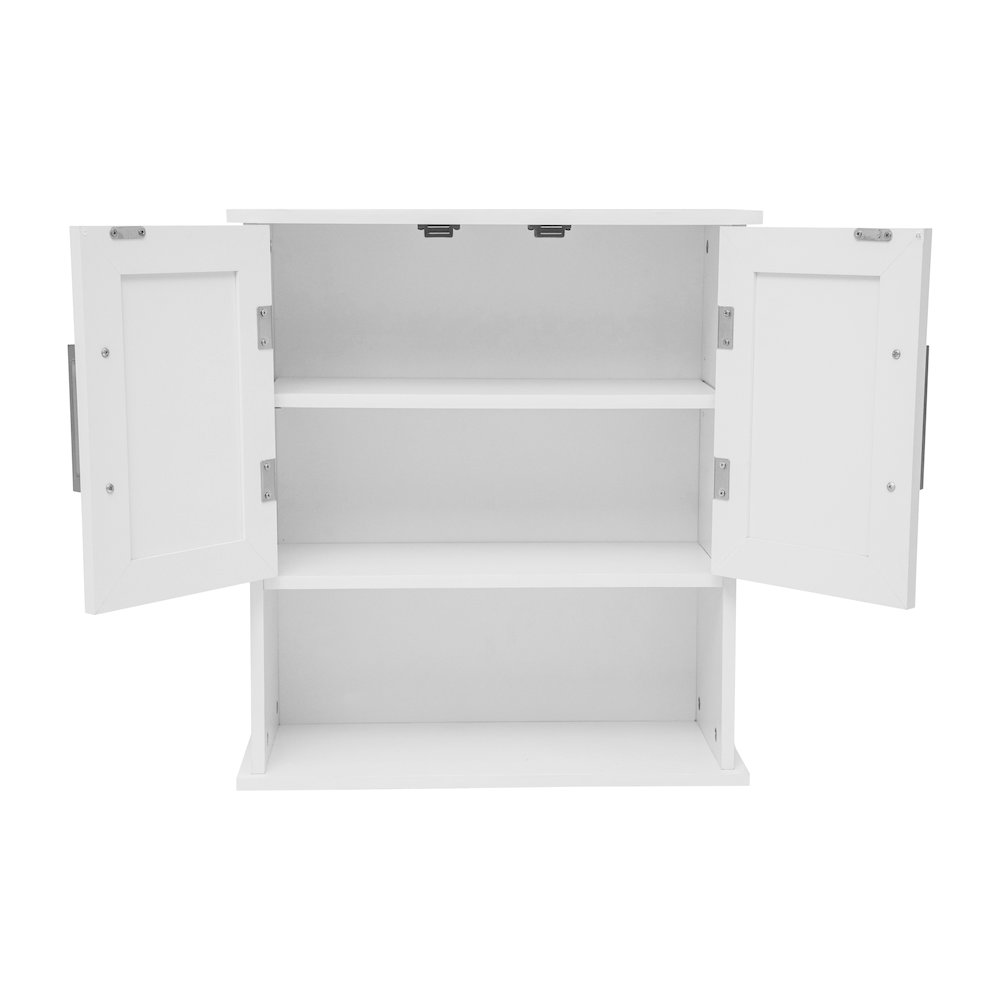 Modern Wall Mounted Bathroom Medicine Cabinet, White. Picture 8