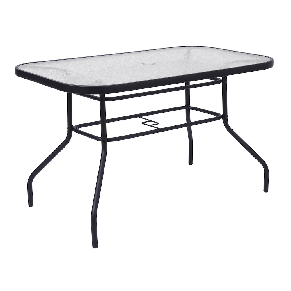 5 Piece Patio Dining Set with Patio Table with 4 Chairs, Black. Picture 8
