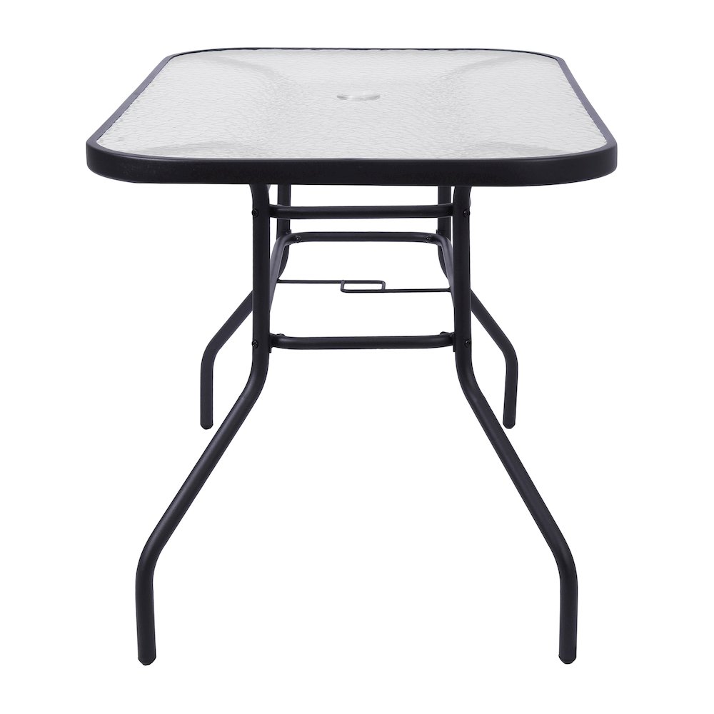 5 Piece Patio Dining Set with Patio Table with 4 Chairs, Black. Picture 10