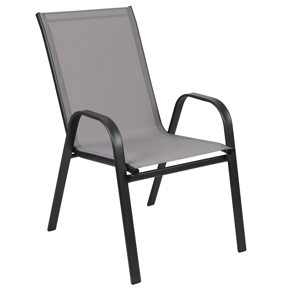 5 Piece Patio Dining Set with Patio Table with 4 Chairs, Gray. Picture 9