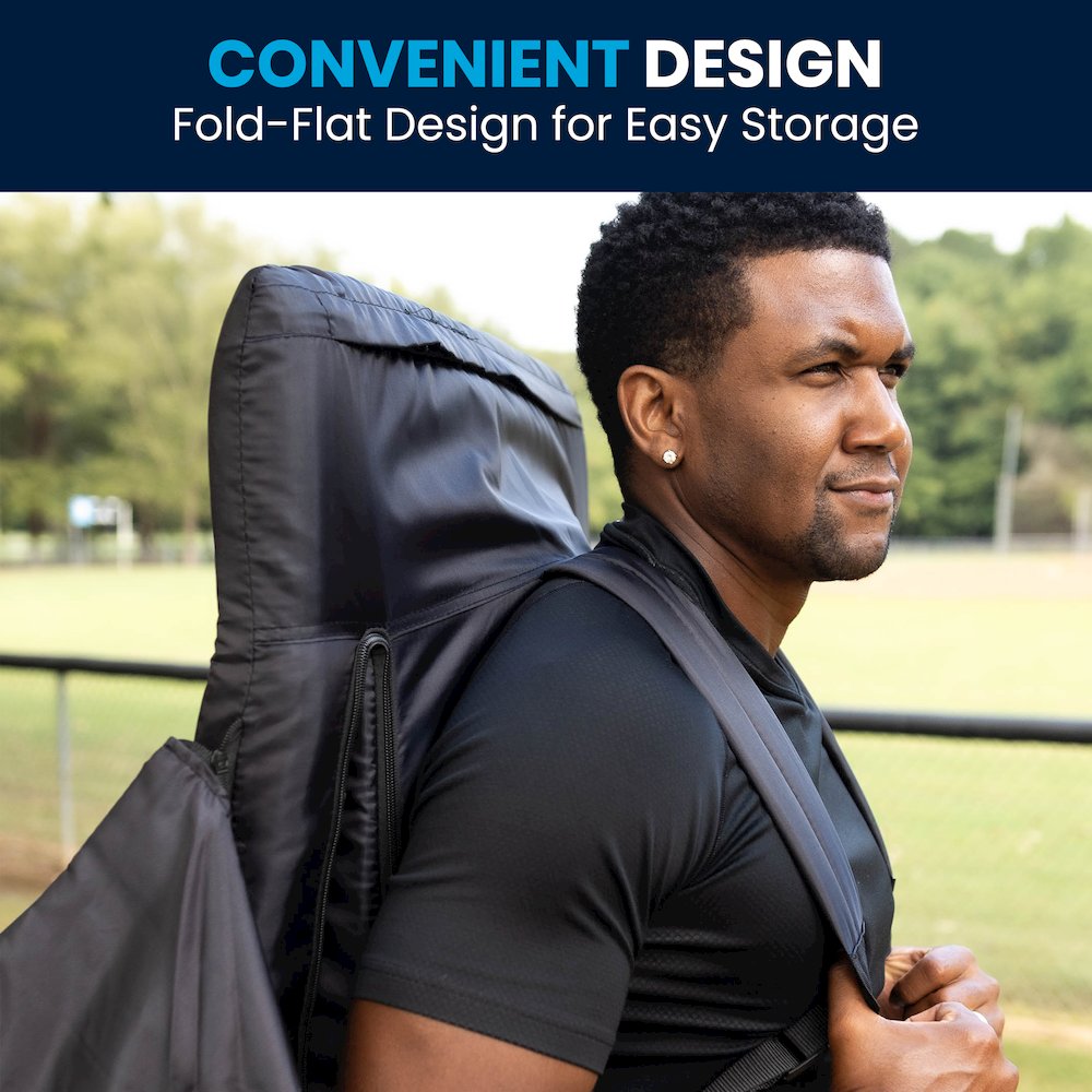 Extra Wide Black Lightweight Stadium Chair with Armrests, Padded Back. Picture 2