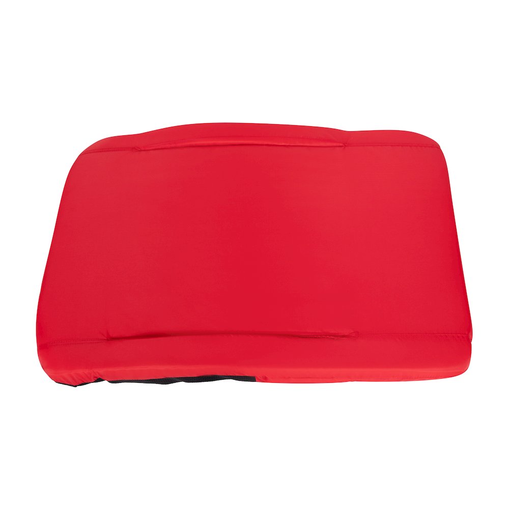 Extra Wide Red Lightweight Stadium Chair with Armrests, Padded Back. Picture 16