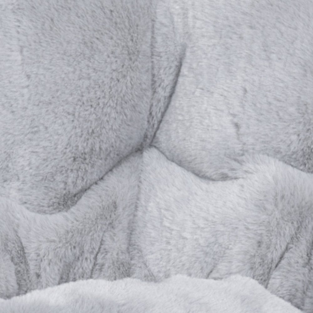 23" Kids Cozy Mini Folding Saucer Chair, Moon Chair, Gray/Soft Gold. Picture 12