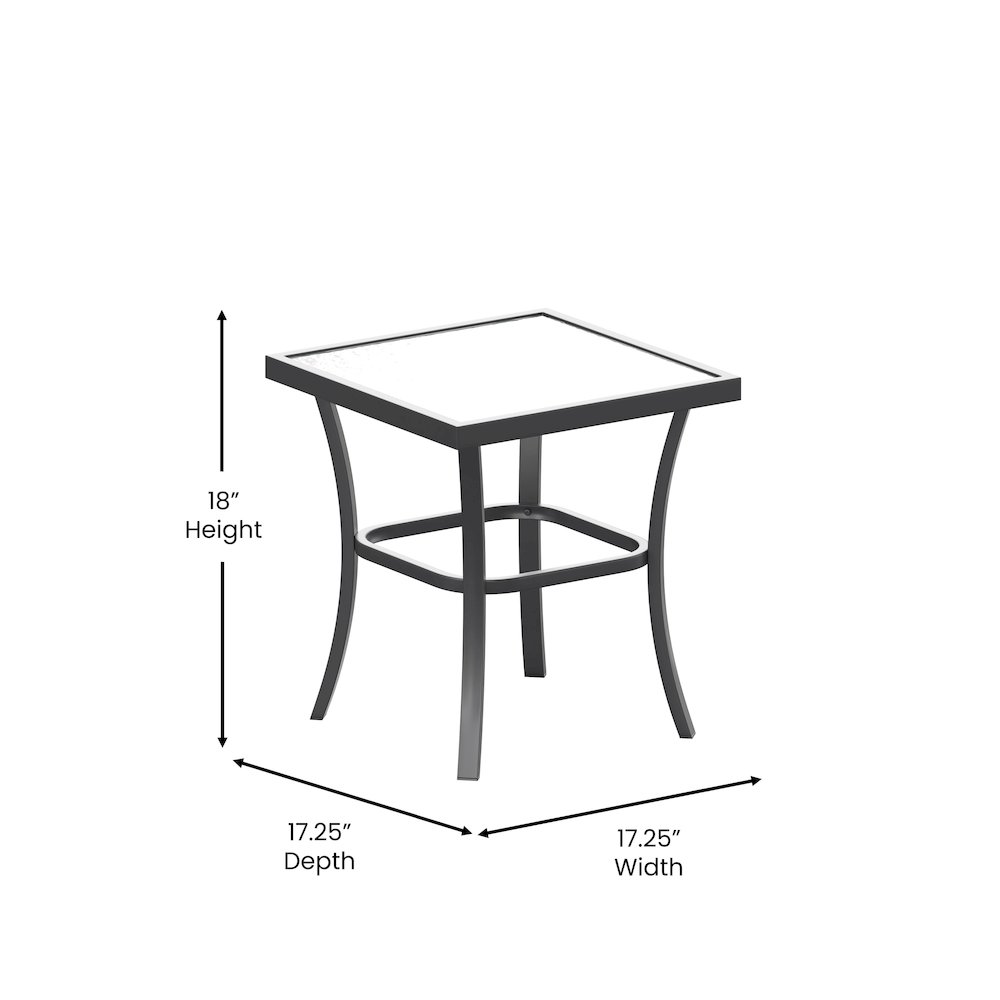Modern 3 Piece Outdoor Rocking Chairs and Table Set. Picture 6