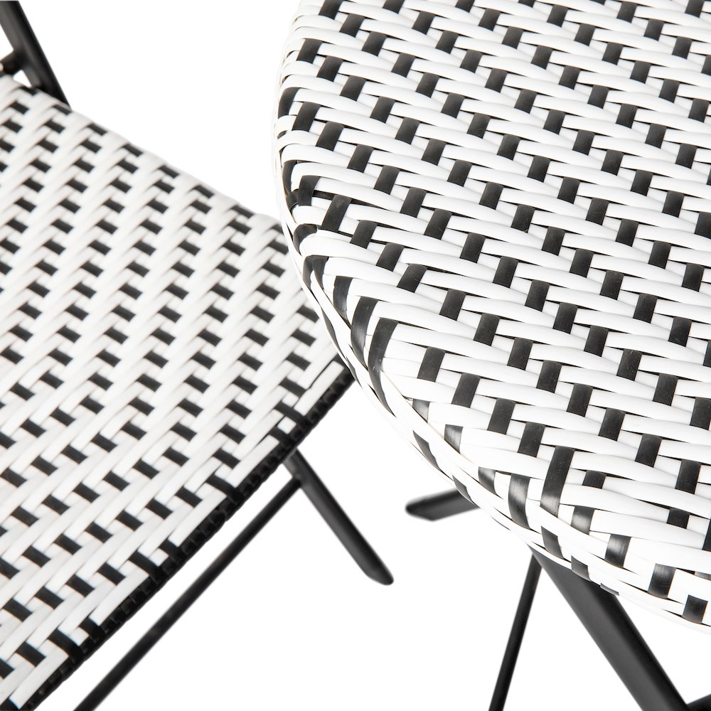 Modern 3 Piece Folding French Bistro Table and Chairs Set. Picture 10