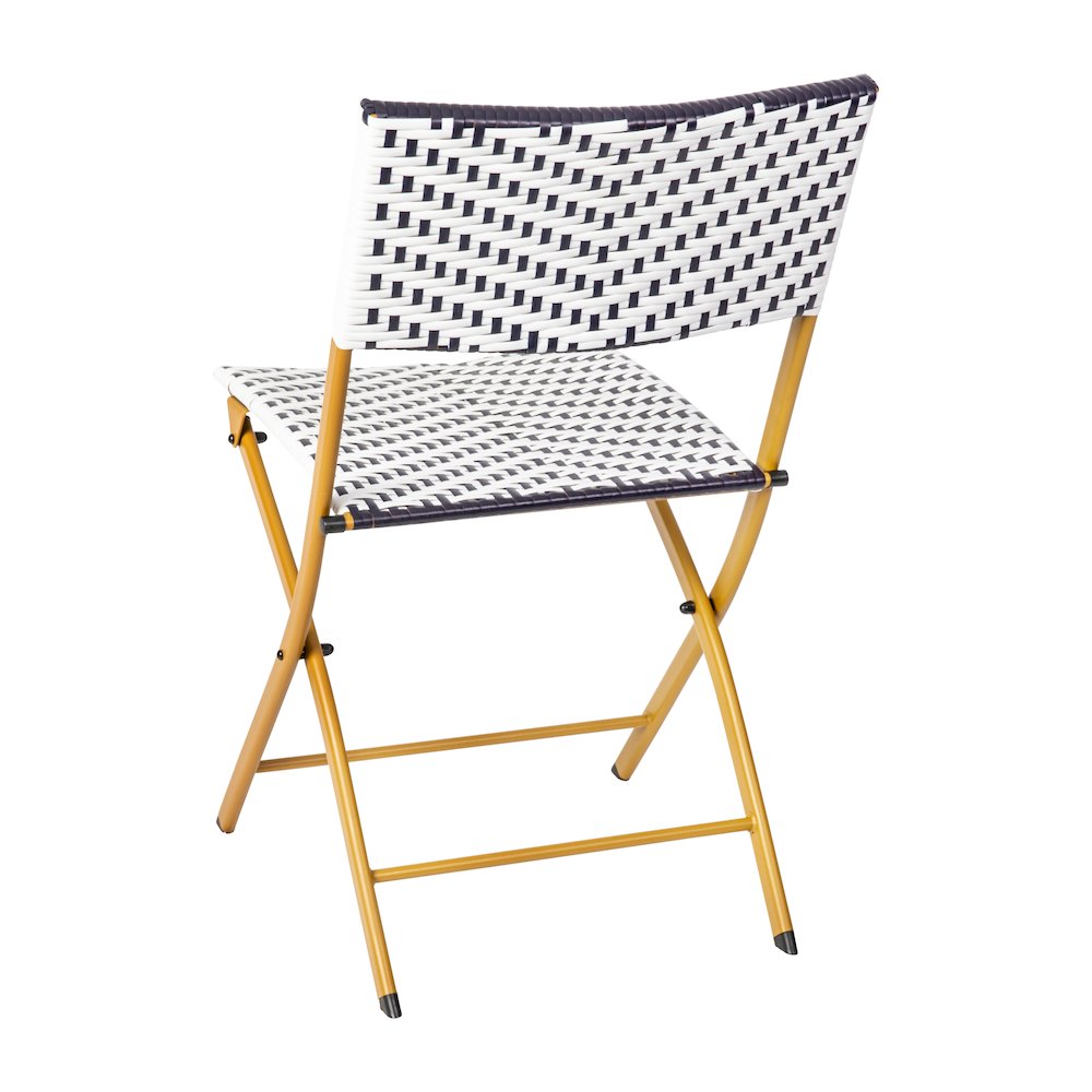 Modern 3 Piece Folding French Bistro Table and Chairs Set. Picture 9