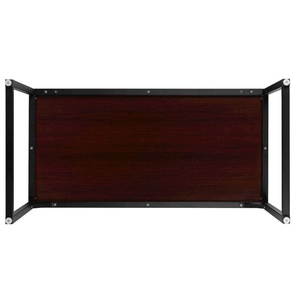 Office Computer Desk and Home Office Desk - 47" Long (Mahogany/Black). Picture 13