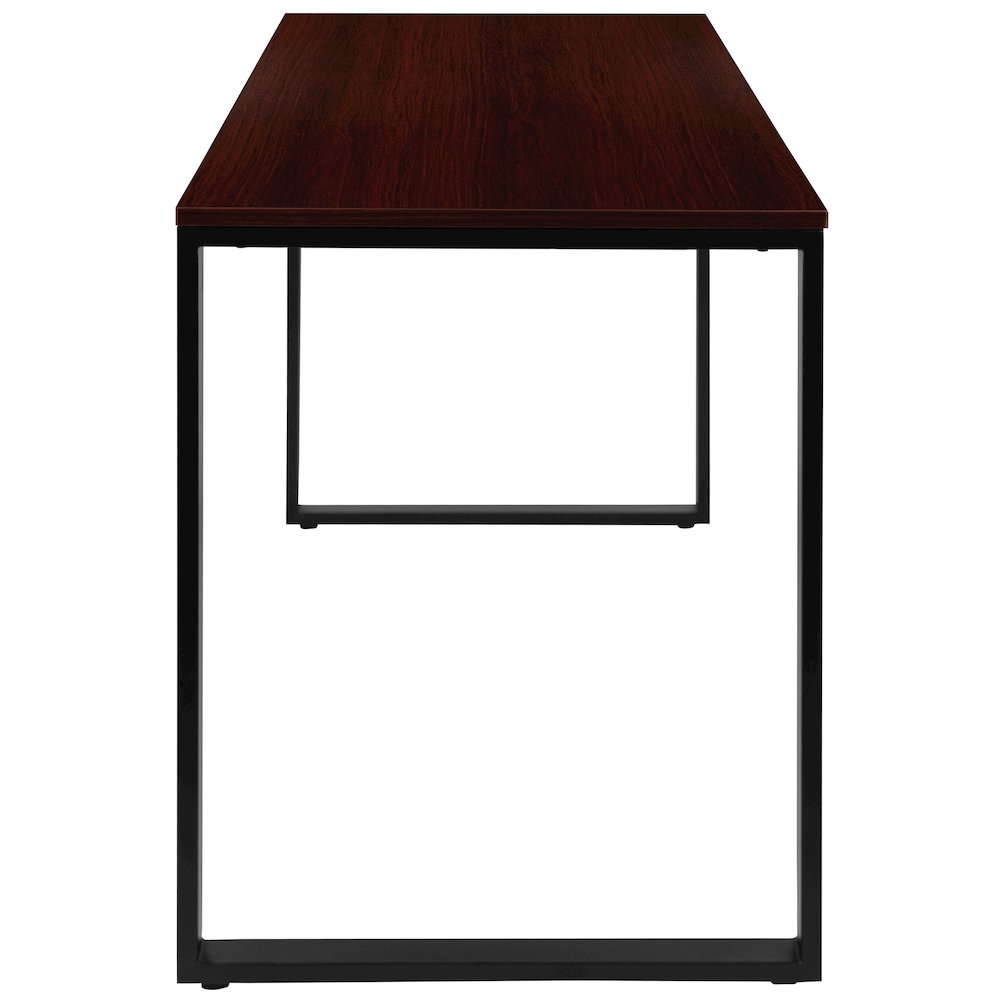 Desk Industrial Computer Desk Sturdy Home Office Desk - 55" Length-Mahogany. Picture 10