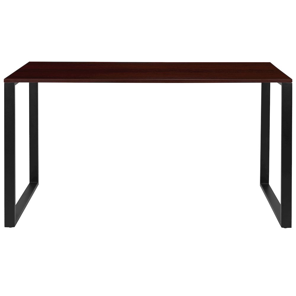 Desk Industrial Computer Desk Sturdy Home Office Desk - 55" Length-Mahogany. Picture 11