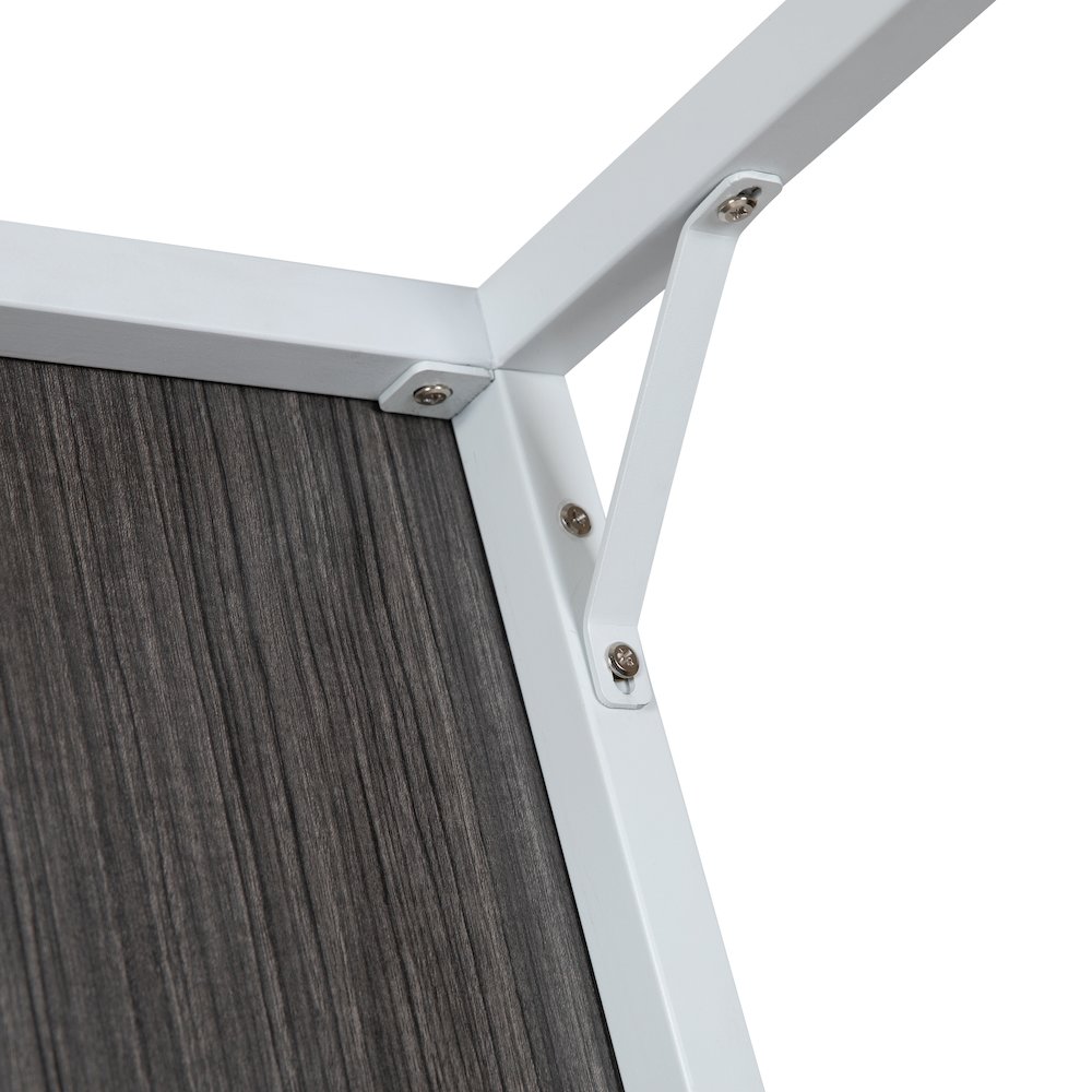 Tiverton Office Computer Desk and Home Office Desk - 47" Long (Gray/White). Picture 13