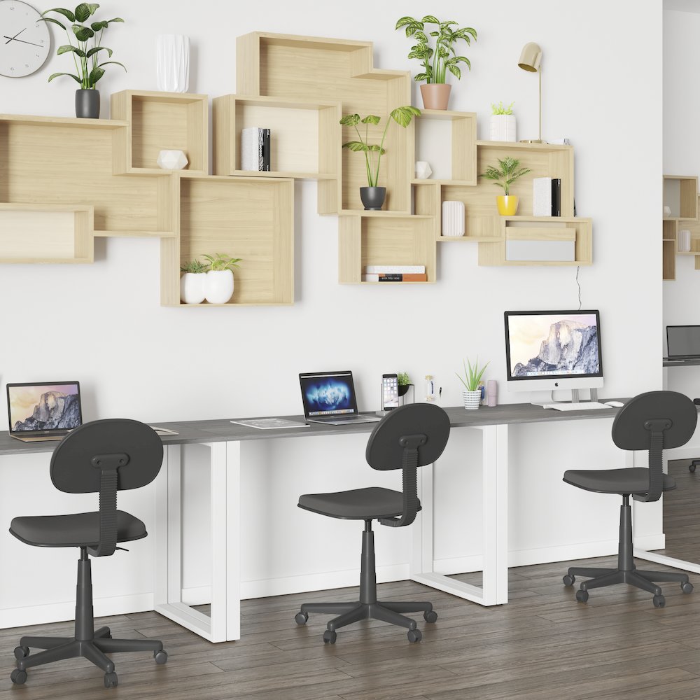 Tiverton Office Computer Desk and Home Office Desk - 47" Long (Gray/White). Picture 7