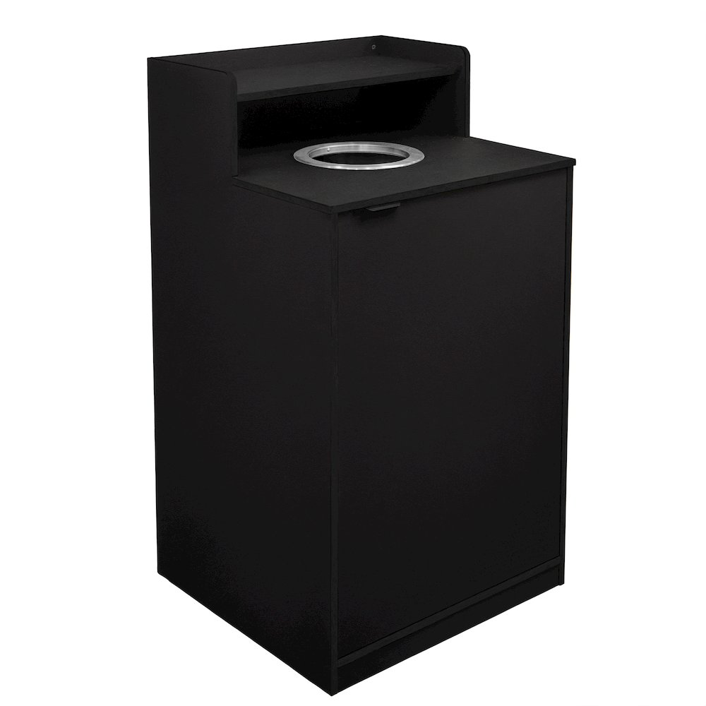 32 Gallon Commercial Trash Can Enclosure, Black. Picture 1
