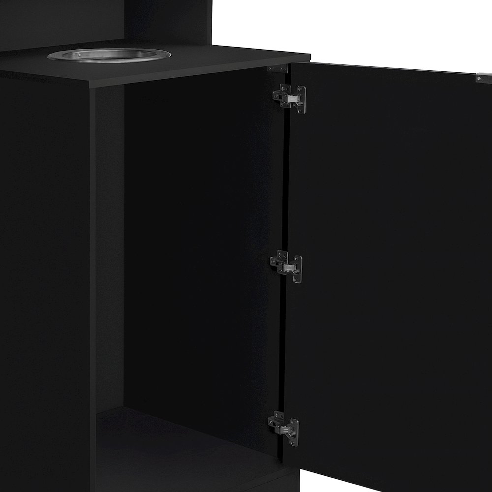 32 Gallon Commercial Trash Can Enclosure, Black. Picture 11