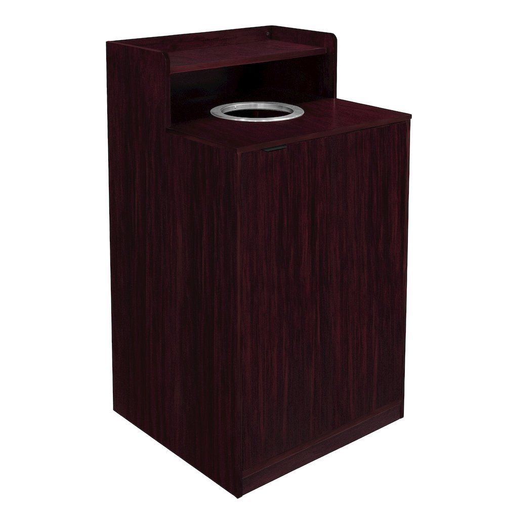 32 Gallon Commercial Trash Can Enclosure, Mahogany. Picture 1