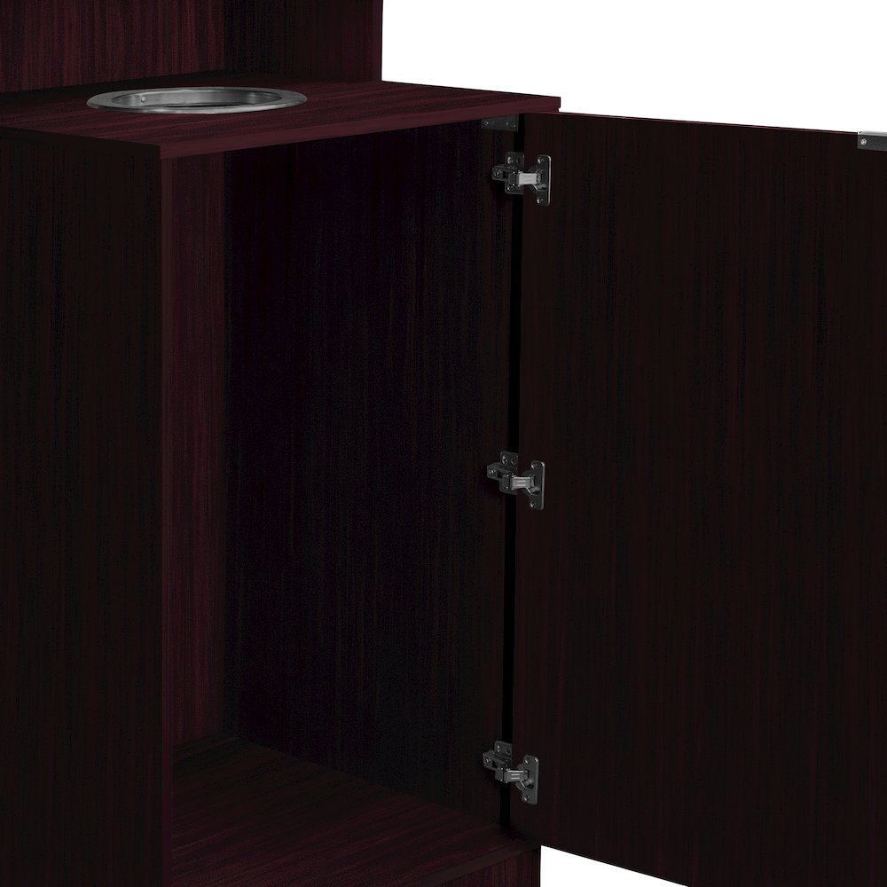 32 Gallon Commercial Trash Can Enclosure, Mahogany. Picture 11