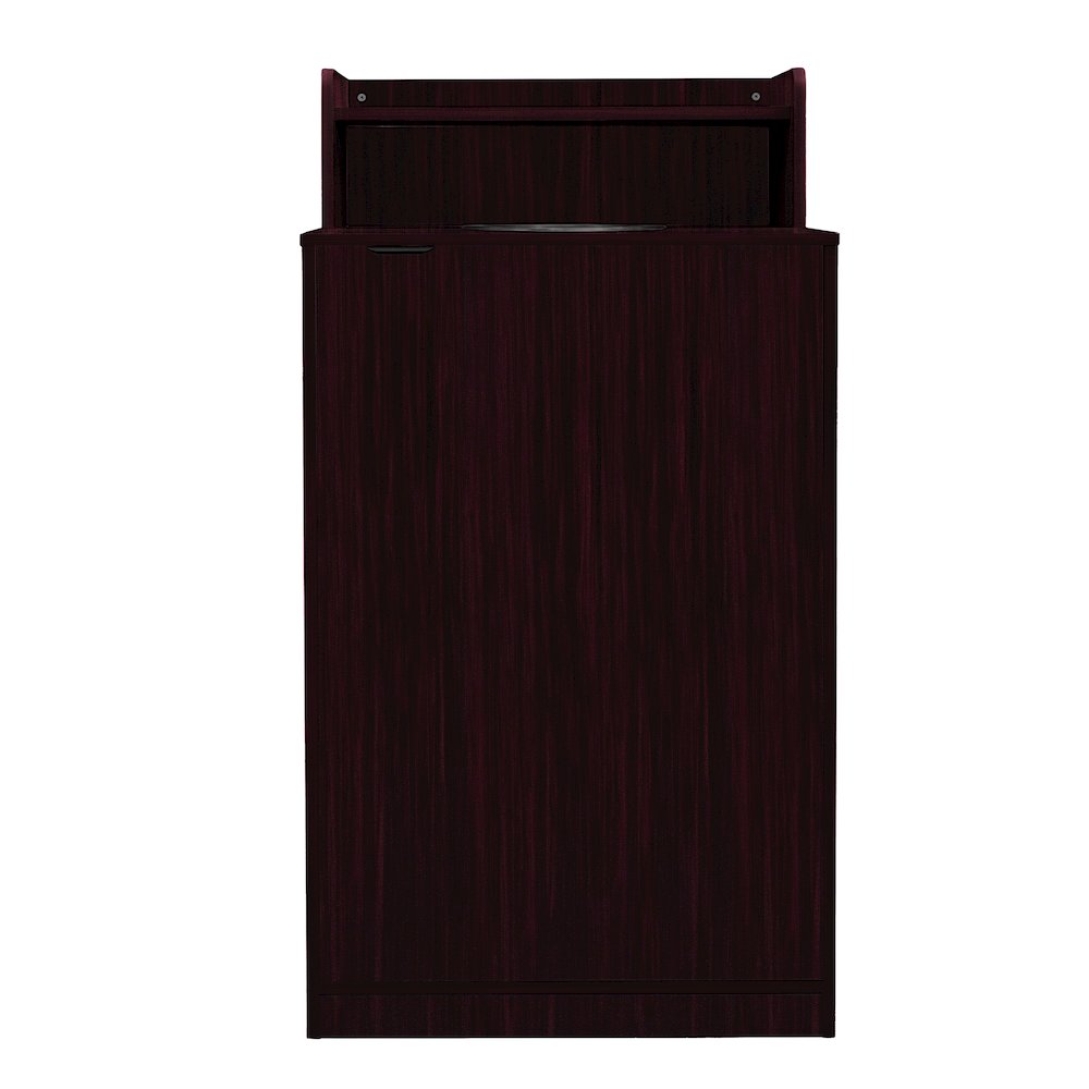 32 Gallon Commercial Trash Can Enclosure, Mahogany. Picture 9