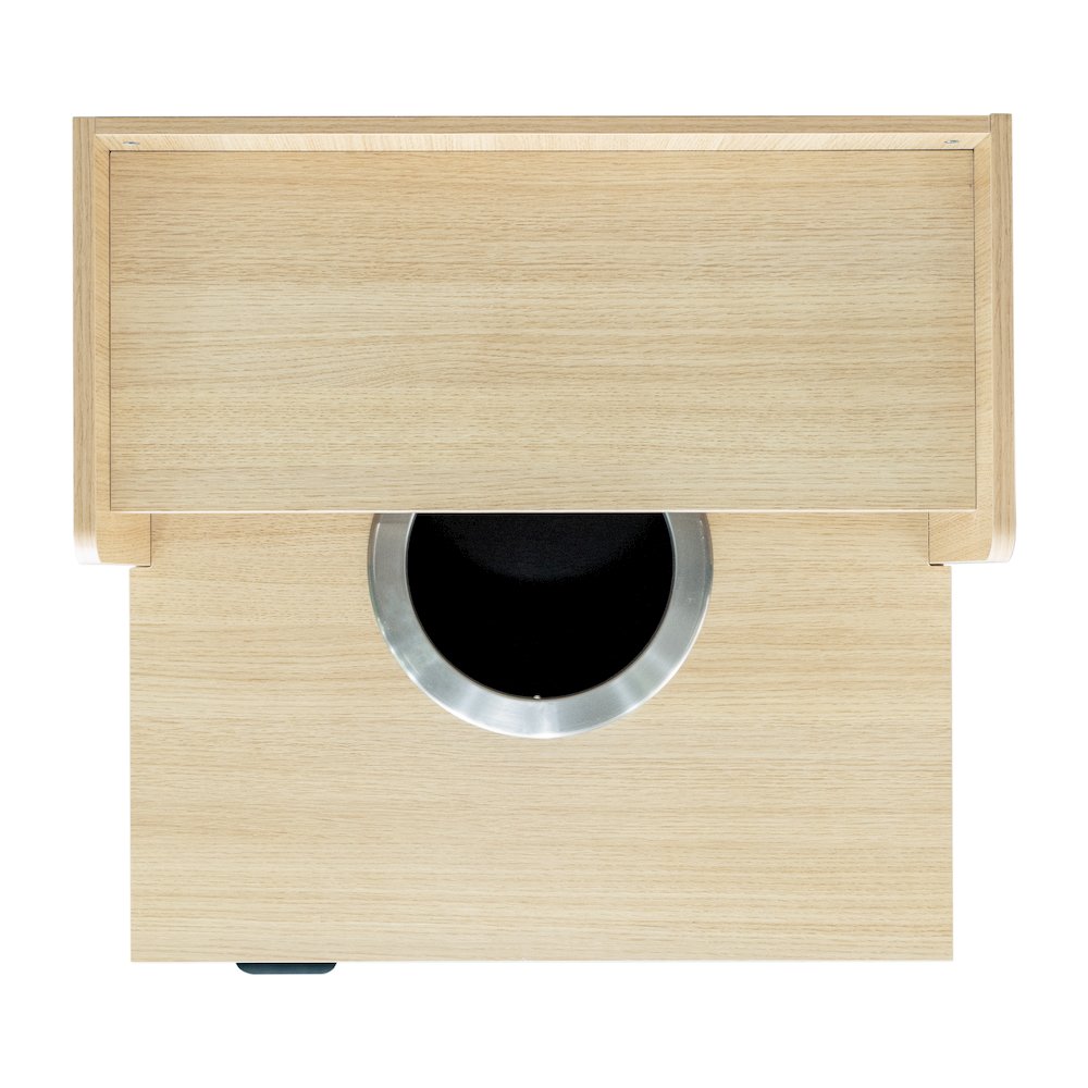 32 Gallon Commercial Trash Can Enclosure, Oak. Picture 7