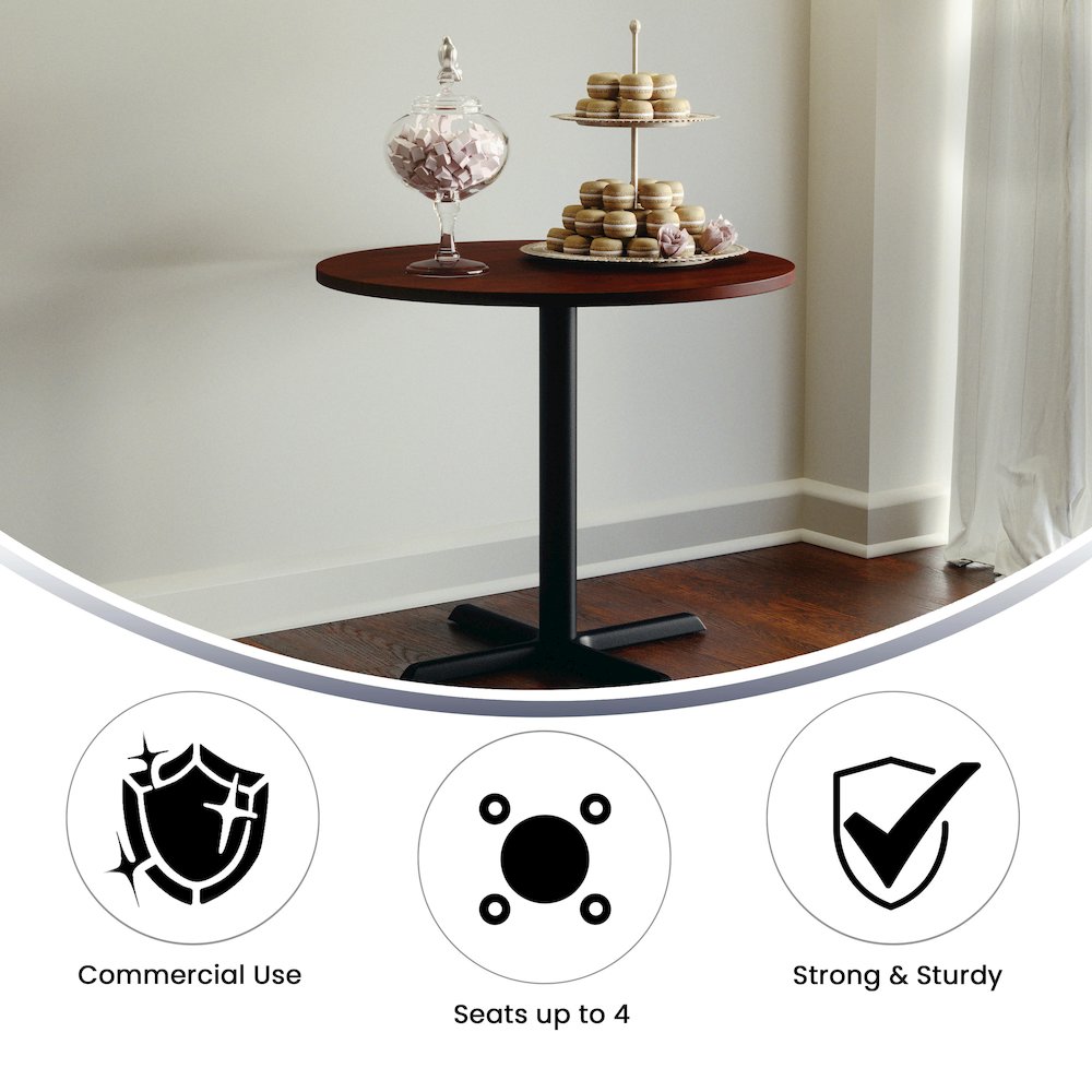 36" Round Multi-Purpose Conference Table in Cherry. Picture 5