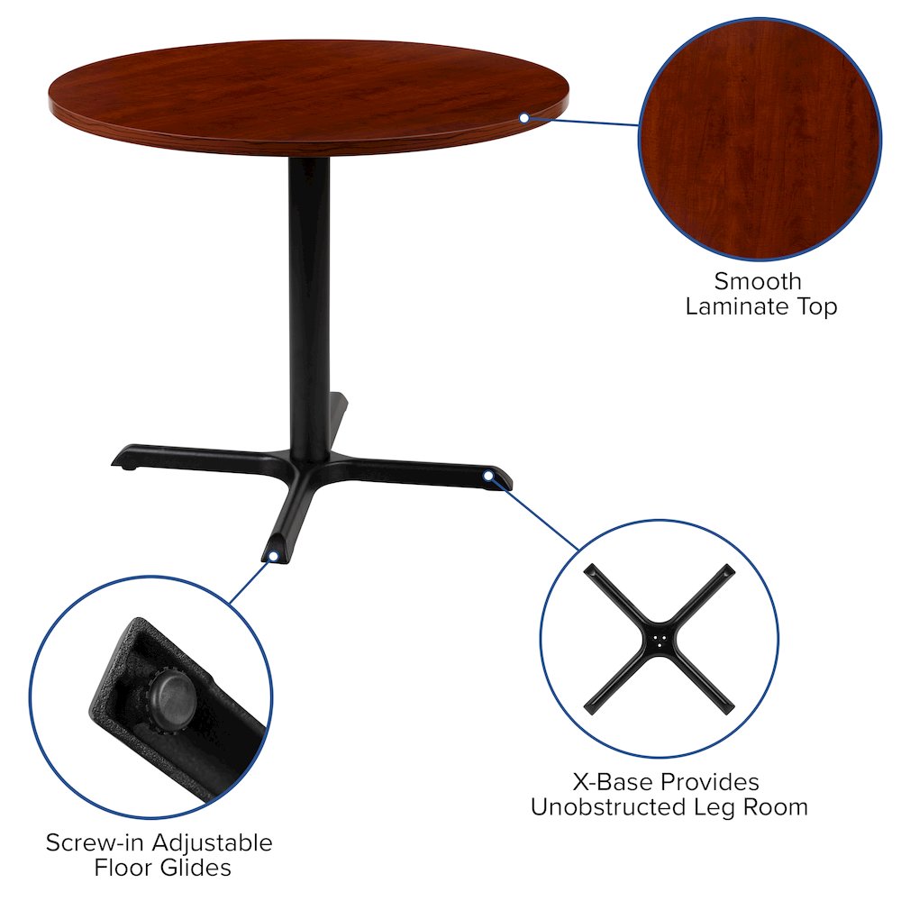 36" Round Multi-Purpose Conference Table in Cherry. Picture 7