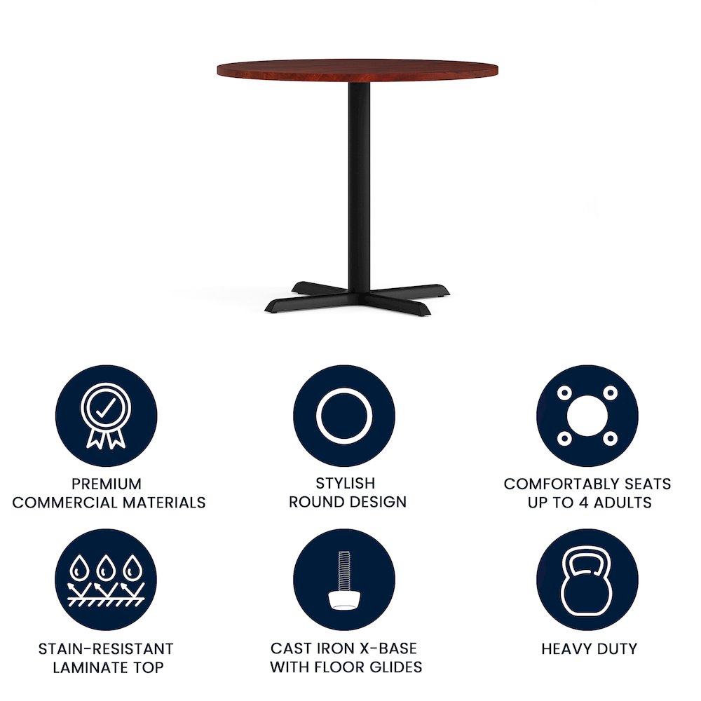 36" Round Multi-Purpose Conference Table in Cherry. Picture 4