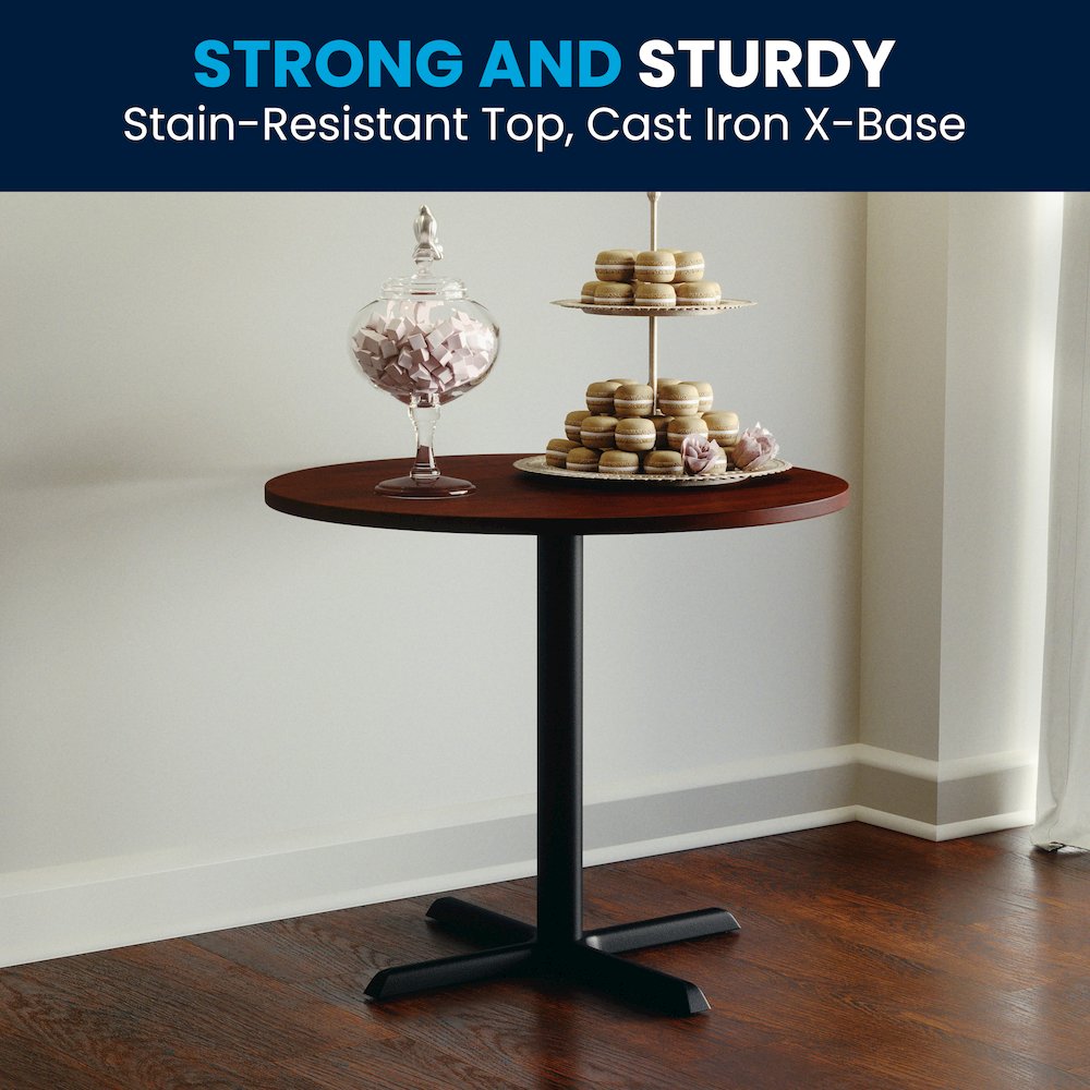 36" Round Multi-Purpose Conference Table in Cherry. Picture 9
