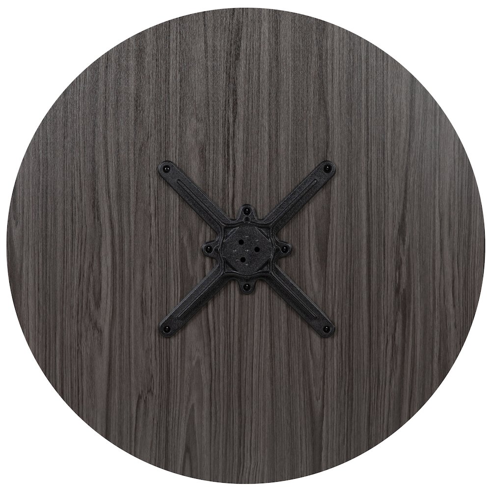 36" Round Multi-Purpose Conference Table in Rustic Gray. Picture 8