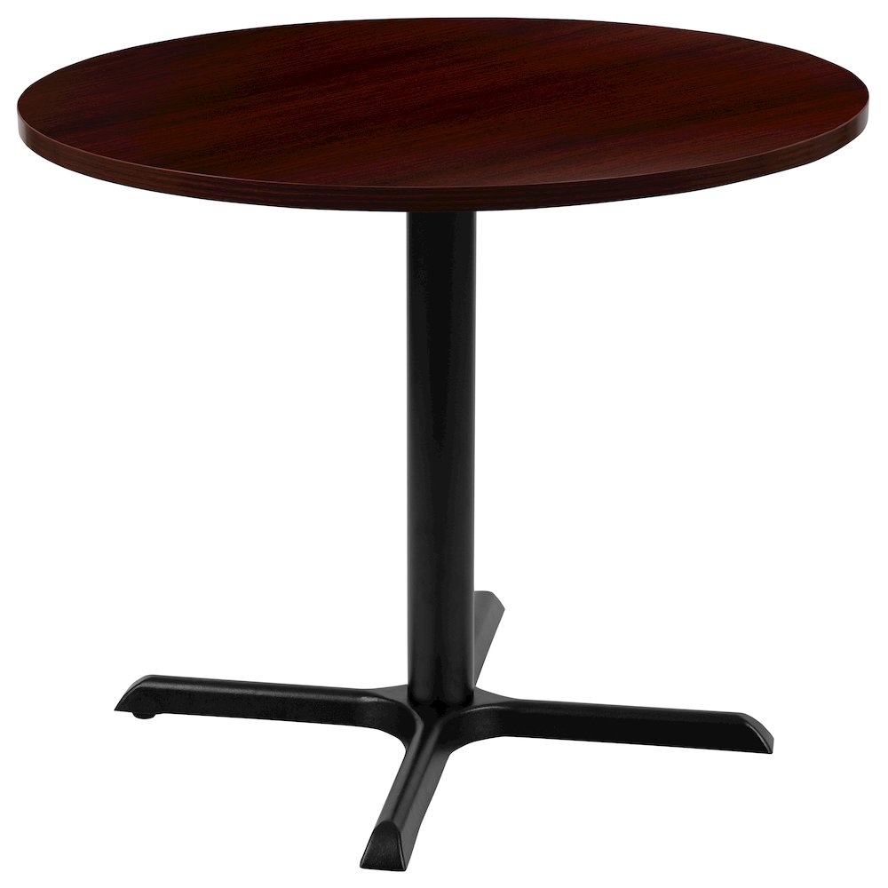 36" Round Multi-Purpose Conference Table in Mahogany. Picture 1