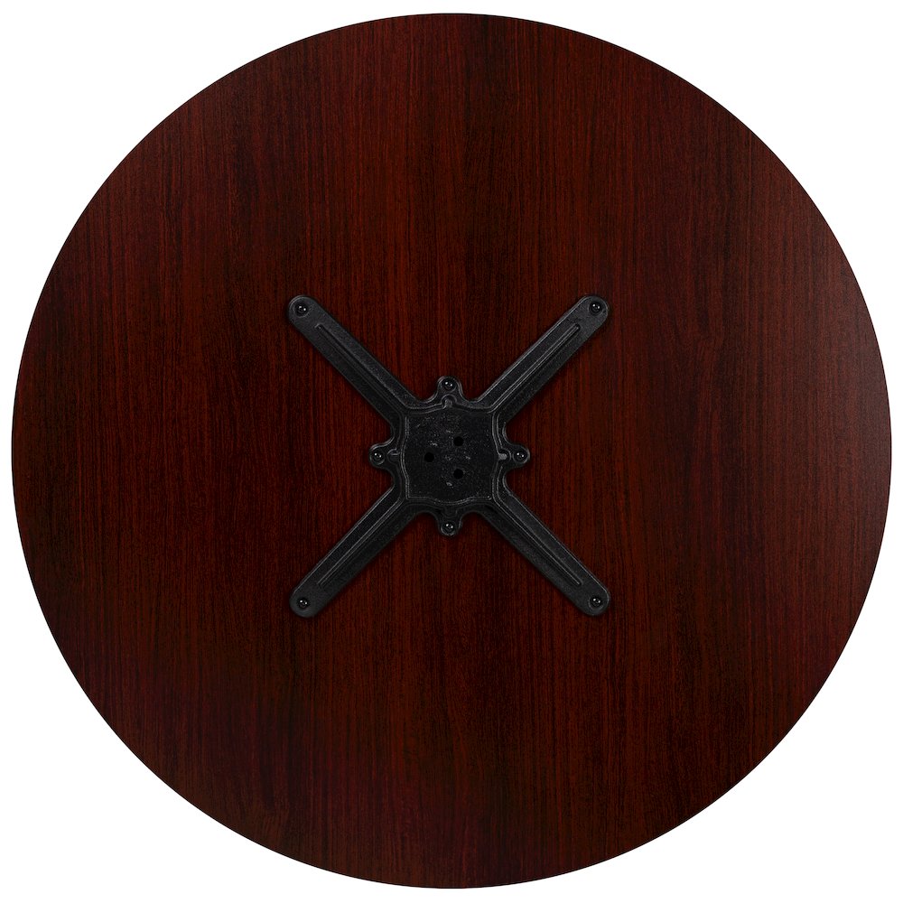 36" Round Multi-Purpose Conference Table in Mahogany. Picture 8