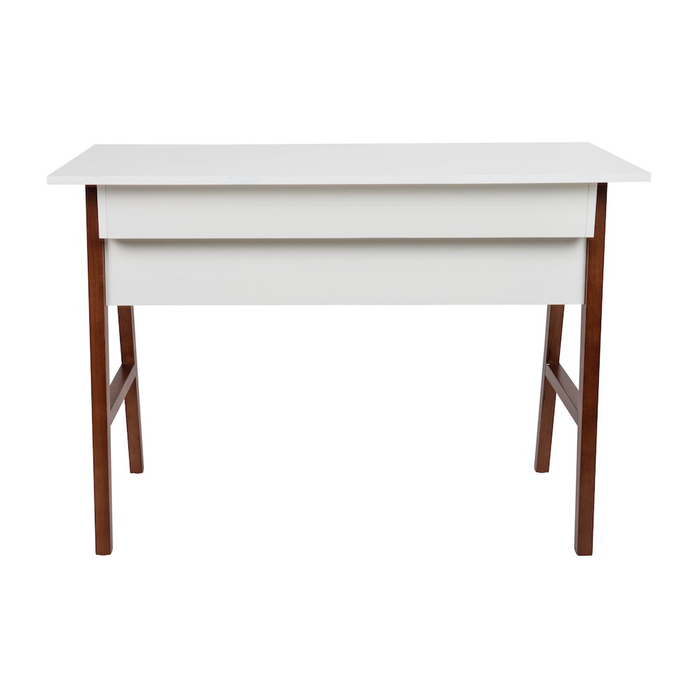 Table Desk for Writing and Work, White/Walnut. Picture 6