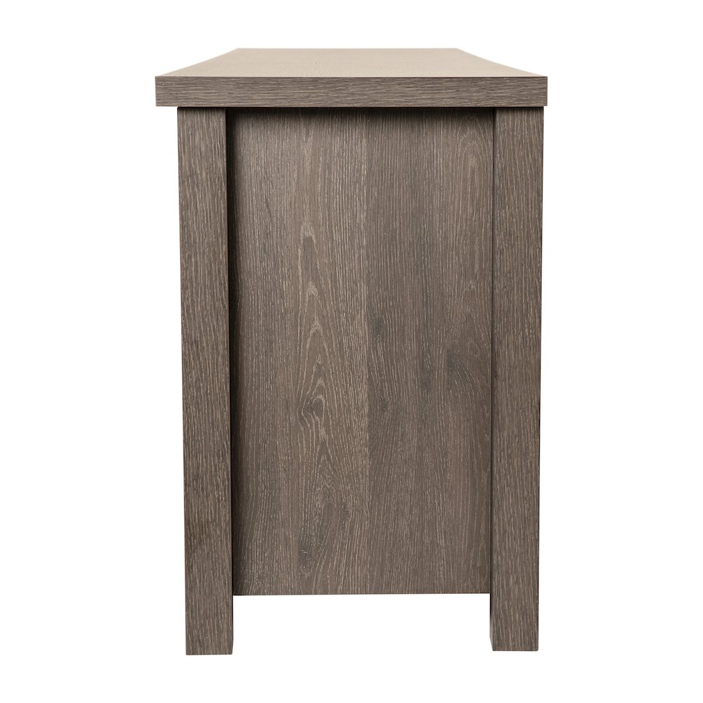 Classic TV Stand up to 80" TVs - Black Wash Finish with Full Glass Doors. Picture 10