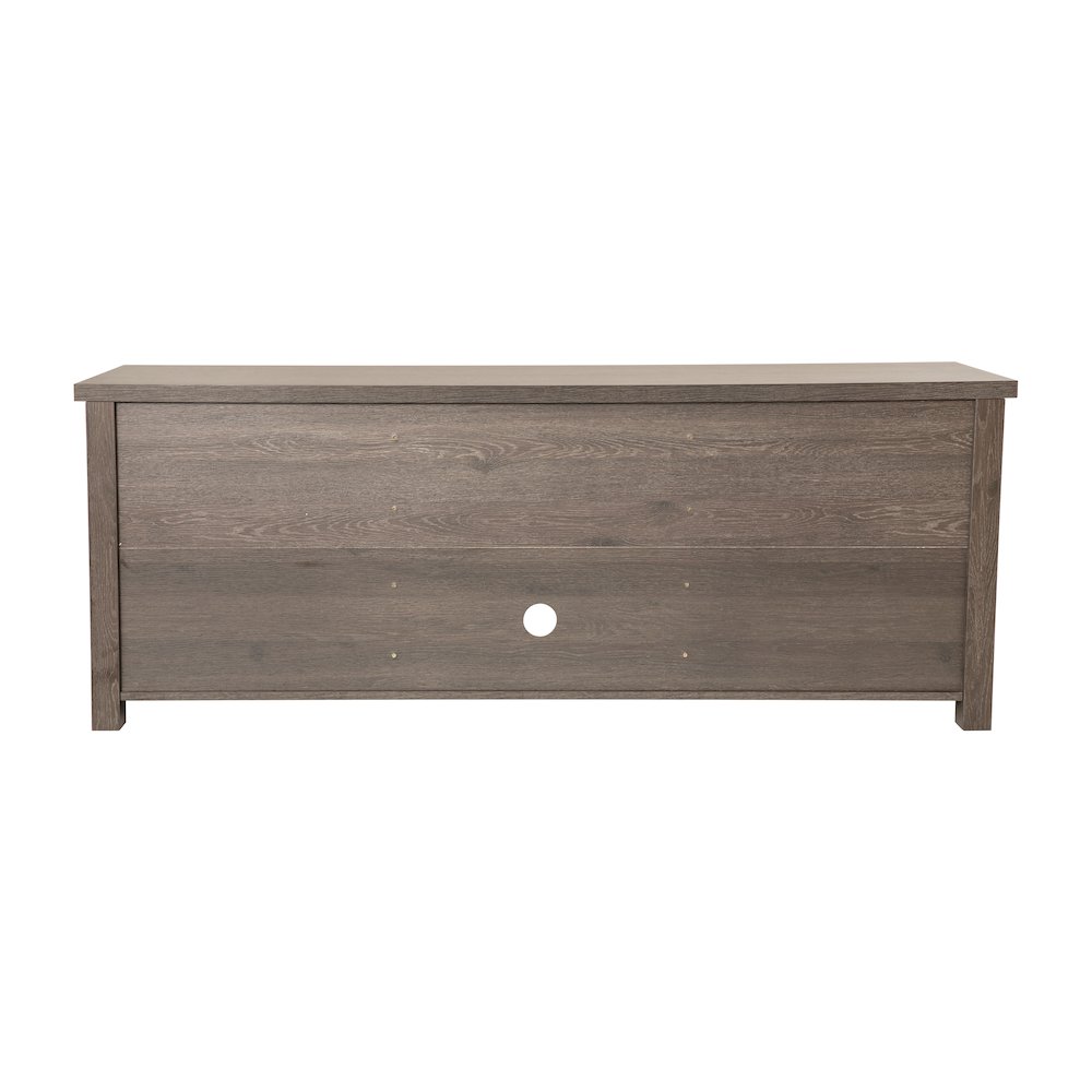 Classic TV Stand up to 80" TVs - Black Wash Finish with Full Glass Doors. Picture 8