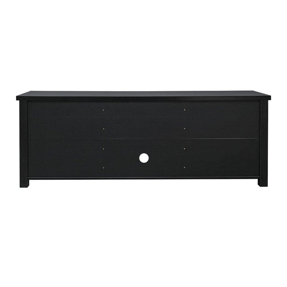 65" Entertainment Center with Storage Cabinets for up to 80" TV's, Black. Picture 6