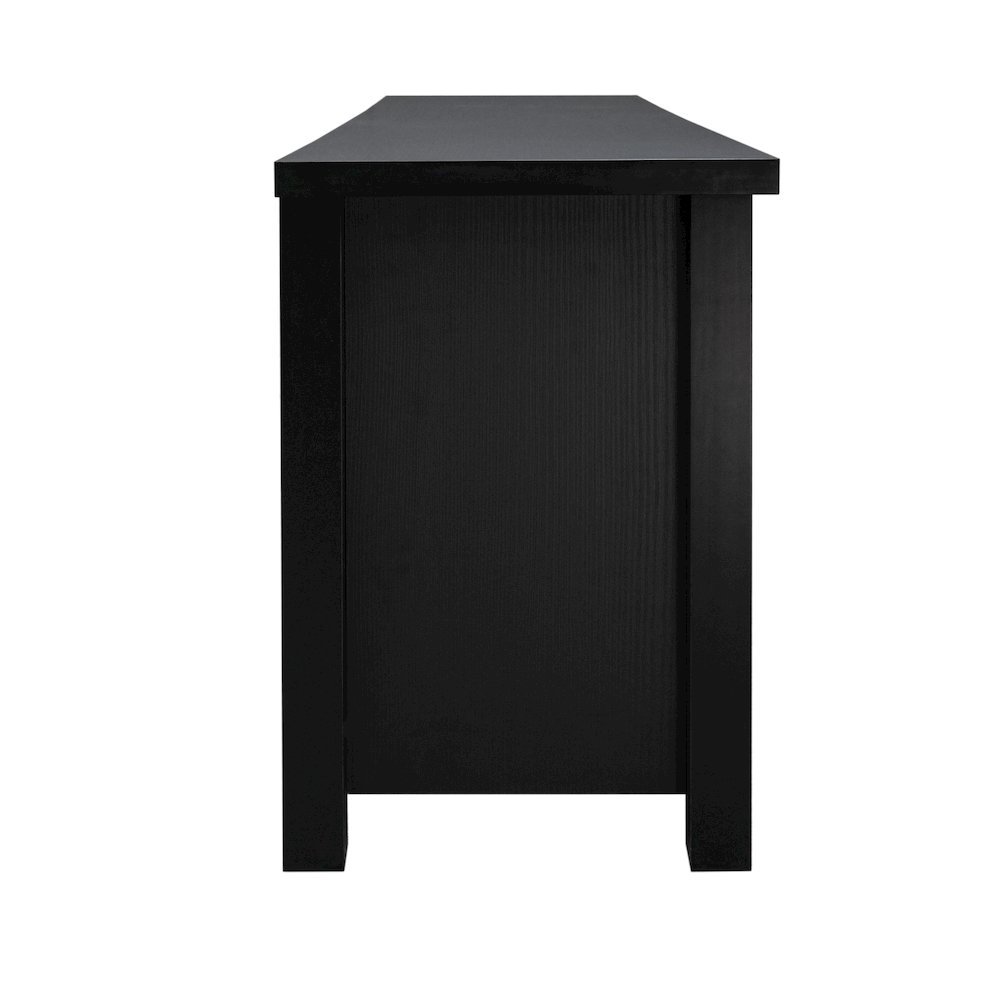 65" Entertainment Center with Storage Cabinets for up to 80" TV's, Black. Picture 8