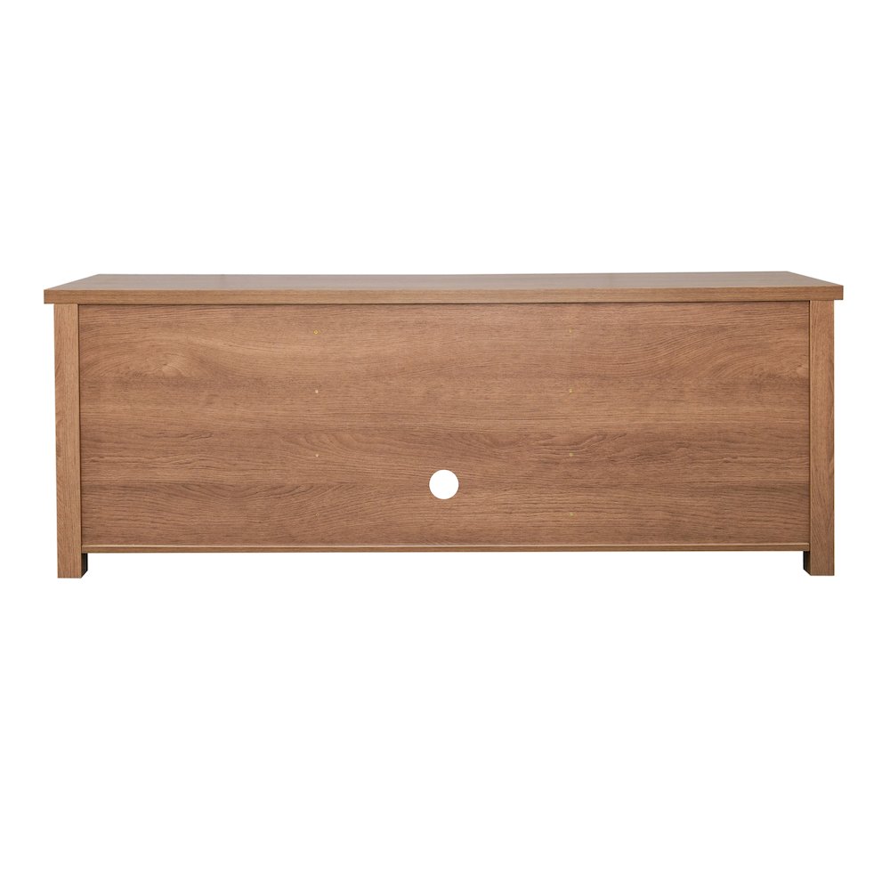 65" Entertainment Center with Storage Cabinets for up to 80" TV's, Walnut. Picture 6