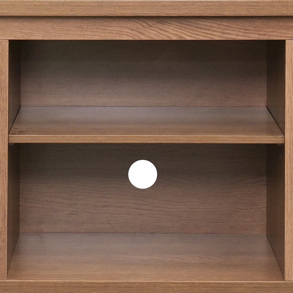 65" Entertainment Center with Storage Cabinets for up to 80" TV's, Walnut. Picture 11