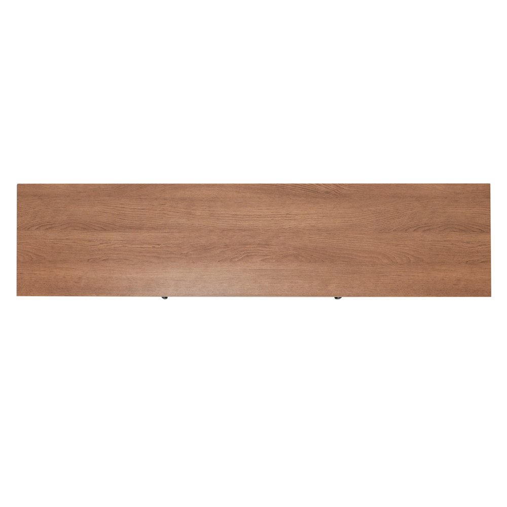 65" Entertainment Center with Storage Cabinets for up to 80" TV's, Walnut. Picture 12