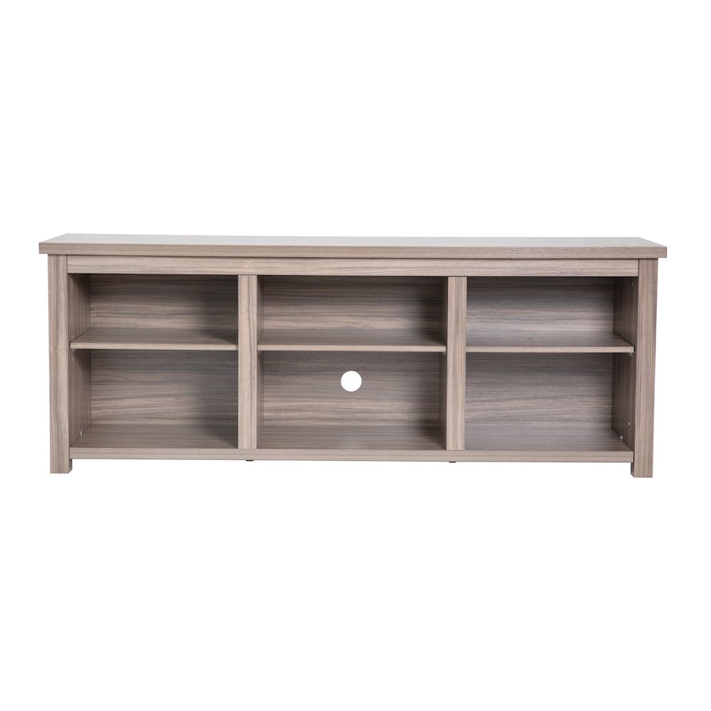 Farmhouse TV Stand up to 80" TVs - 65" Engineered Wood in Gray Wash Oak Finish. Picture 11