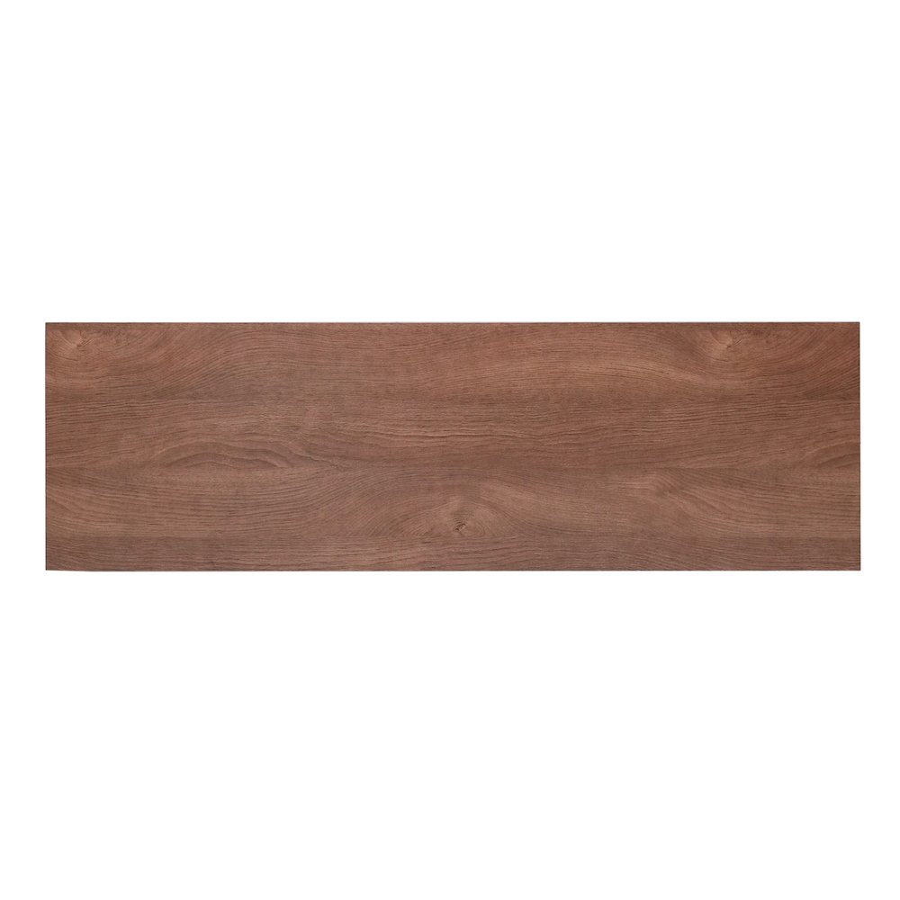 65" Open Media Console Cabinet for up to 80" TV's, Walnut Top/White Frame. Picture 12
