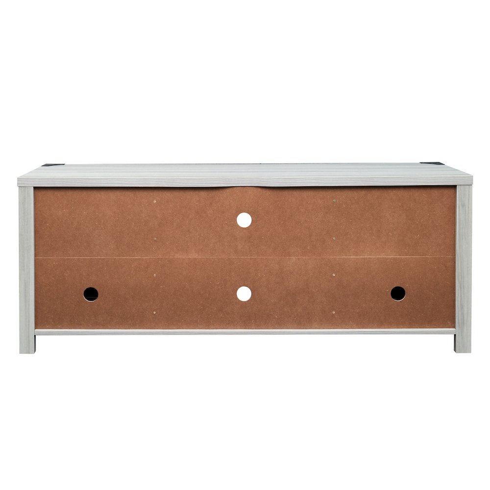 58" Barn Door Style TV Stand with Storage for up to 65" TV's, Light Gray. Picture 6