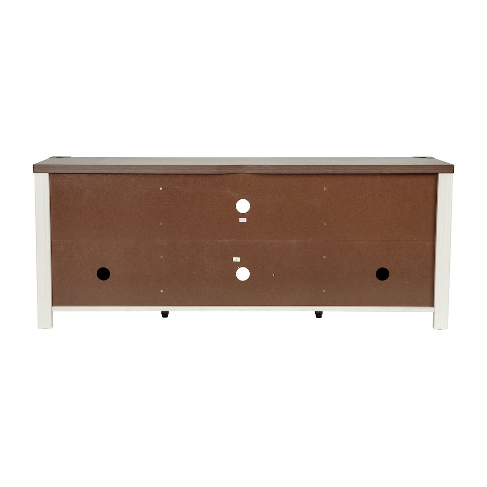 Farmhouse Barn Door TV Stand in White for TV's up to 65 ines - 59. Picture 8