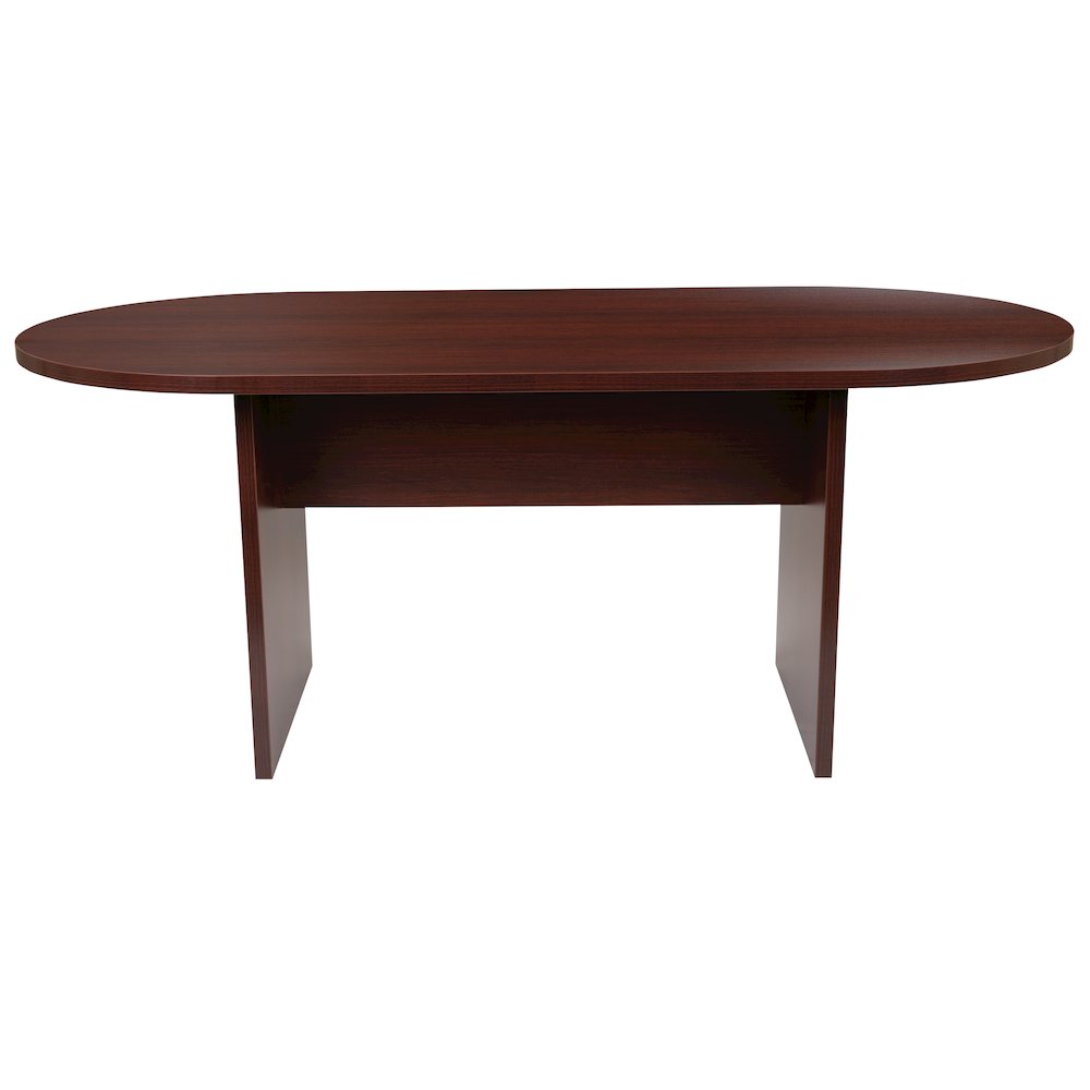 6 Foot (72 inch) Oval Conference Table in Mahogany. Picture 9